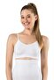 Women's Thin Strap White Removable Basic Bustier