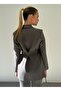 Tie-Up Shawl Collar Jacket Trousers Anthracite Suit - 7