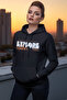 Premium Hooded Sweatshirt Unisex Black Oversize "Explore Space" Printed 100% Cotton 3 Yarn - 6
