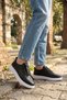 Men's Black Smart Lace-Up Daily Orthopedic Guaranteed Sports Shoes - 6