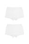 Basic Kadın Beyaz Boxer 2'li Set - 4