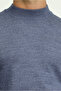 Half Turtleneck Regular Fit Wool Basic Knitted Sweater - 7
