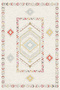 Cream Background Ethnic Geometric Patterned Modern Rug Pastel Colored Decorative Living Room Carpet 2128