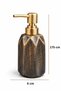 Retro Gold Detailed Antique Porcelain Liquid Soap Dispenser - Marble Countertop Compatible, Stylish Bathroom & Kitchen Soap Dispenser - 5