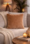 Premium Reversible Rabbit Plush Cushion Cover Ultra Soft Rabbit Hair Textured Mink (43X43 cm)