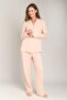 Nina Knitted Long Sleeve Shirt and Pants Set Pajama Set - Light Pink - 3