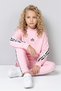 Girls' Striped Detail Piece Casual Sweatshirt and Leggings Sport Set – Relaxed Fit, Soft Fabric - 4