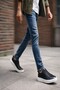 Leons Genuine Leather Men's Thick Sole Lace-Up Daily Casual Sneakers - 8