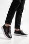 Men's Black Daily Orthopedic Sole Comfortable Flexible Elastic Guaranteed Shoes - 8
