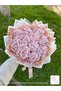 11-Piece Powder Pink Satin Rose Bouquet, Non-Fading Flower, Gift Bouquet for Friend & Mother