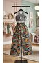 Girl's Leaf Patterned Loose Trousers Denim Bustier Double Set - 4