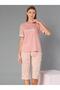 Short Sleeved Capri Suit Summer Viscose Fabric Comfortable and Lightweight Viscose 07-12 - 2