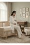 Women's Ecru Lace Piece 3-Piece Maternity Pajama Set with Dressing Gown - 2