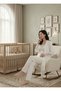 Women's Ecru Lace Piece 3-Piece Maternity Pajama Set with Dressing Gown - 3