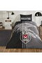 Licensed Quilted -Beşiktaş Fan- Single 4-Season Duvet Cover Set with Elastic Sheets