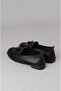 Seç 2504 Genuine Leather Women's Flat Shoes Black - 4