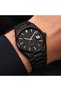 Timeless Elegance: Black Metal Analog Men's Wristwatch Stc11991