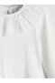 Collar Detailed Combed Cotton Girls' T-Shirt (W5) - 8