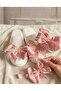 Feathered Bow Maternity Crown Slipper and Baby Headband 3-Piece Maternity Set Mother Baby Set - 2