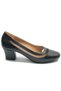 Feles Tulle Detailed Blunt Toe Heeled Women's Shoes Black - 2