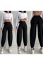Women's High Waist Crepe Fabric Balloon Pants - 2