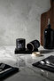 Salt and Pepper Shaker Set with Black Wooden Stand - Matte Black - 3