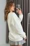 Women's buttoned wide cut knitted cardigan anthracite - 4