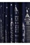 Ocean Castle Starry Night Thermal Blackout Curtain, Dark Blue 100x250cm for Boys Bedroom - 5