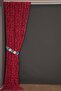 Vakko Model Fuchsia Color Rope Curtain Ready Made Buttons Sewn on Rope Curtain 300*270 cm - 6