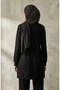 Arma Detailed Corded Fabric Tunic Pants Double Suit 0232-01 Black - 6