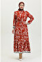 Viscose Dress with Trim 0385-02 Terracotta Color