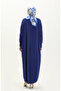 2000-20 Cobalt Blue Color Bat Sleeve Casual Dress - 5