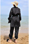 Hijab Hijab Swimsuit with Adjustable Waist and Functional Bag 5035-02 Black - 5