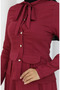 Shirt Skirt Double Set 11309-04 Claret Red - 4