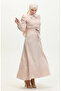 Glittery Linen Belted Dress 81857-03 Beige