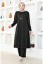 Necklace Tunic Trousers Double Set 0580-01 Black - 2