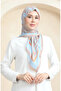Soft Cotton Scarf 19092-12 Mink Baby Blue