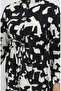 Hakim Yaka Beli Lace-Up Patterned Dress 0191-01 Black - 5