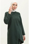 بدلة رياضية غير متماثلة بخيطين 03076-10 أخضر زمردي - 3