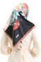 Karaca Rayon Scarf 81050-12 Black Mustard - 3