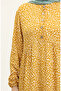 Plus Size Print Viscose Dress 4086-04 Mustard - 4