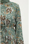 Floral belted dress 0373-04 khaki - 4
