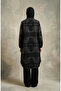 Patterned Buttoned Lumberjack Winter Tunic 2503-02 Anthracite Brown - 4