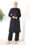 Necklace Tunic Trousers Double Set 8585-06 Purple