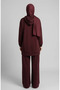 Oysho Fabric Hooded Tunic Pants Double Set 0236-04 Brown - 4