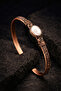 Women's White Natural Stone Copper Bracelet with Stone Cuff Bracelet