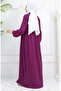 Aerobin Fabric Buttoned Dress 0045-05 Plum - 5