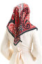 وشاح كاراكا منقوش كوبا 81090-03 أسود عنابي - 3