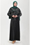 Stoned evening dress 0433-01 black green
