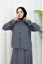 Aerobin Fabric Shirt Skirt Double Set 2082-05 Anthracite - 3